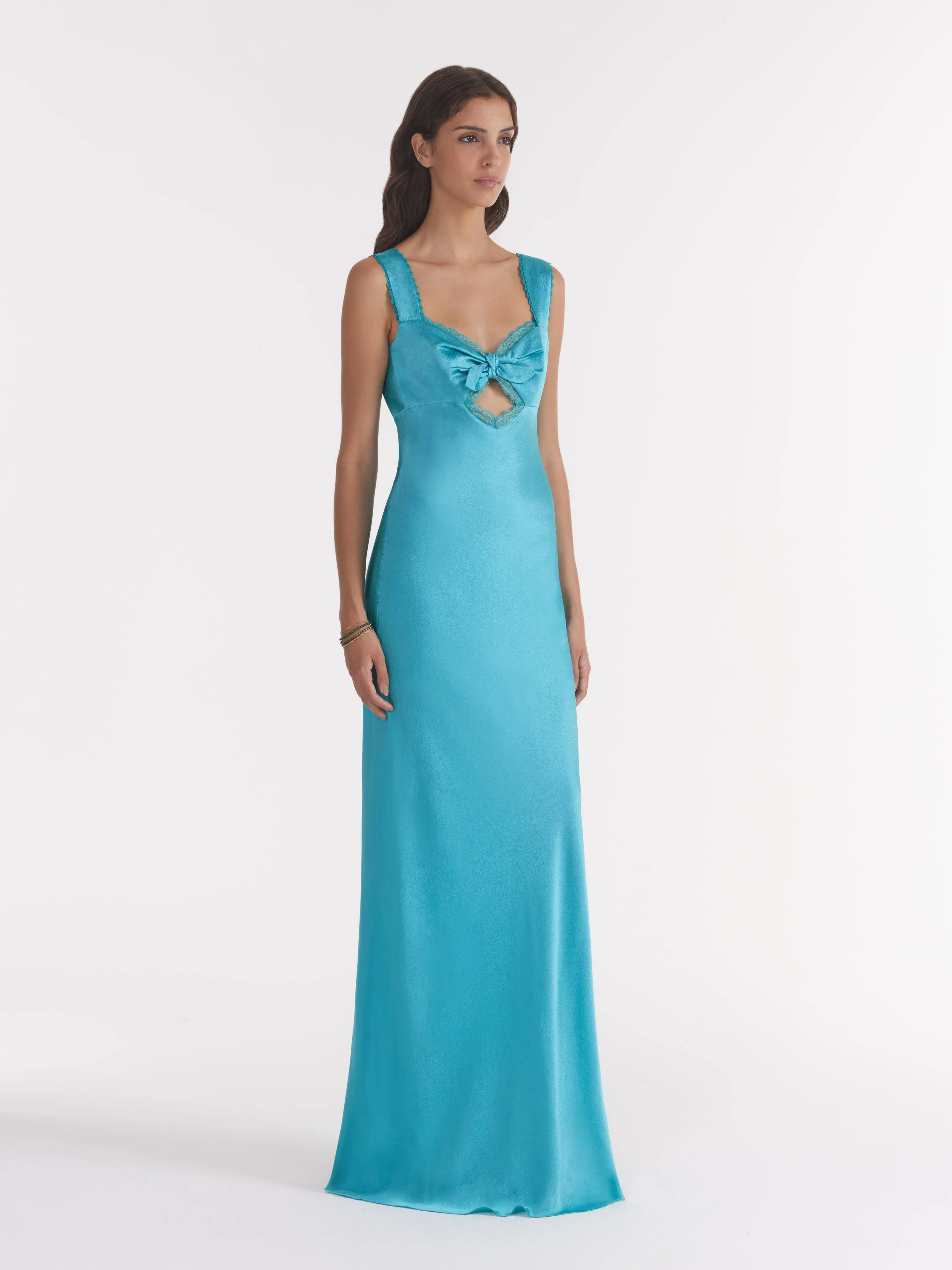 Lina Long Dress in Atlantis