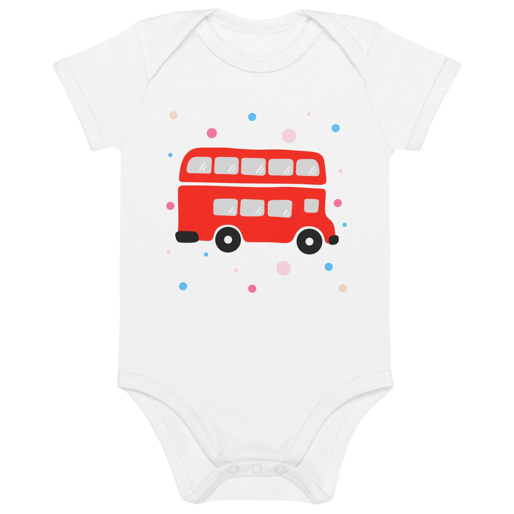 London Doodles - Bus - Organic Cotton Baby Bodysuit