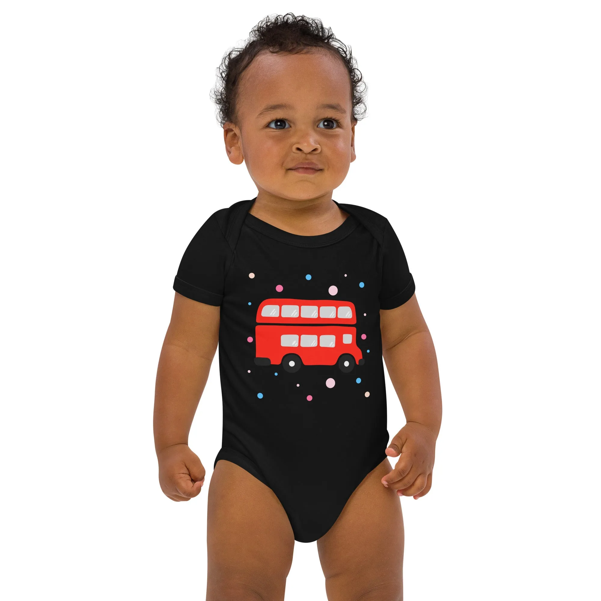 London Doodles - Bus - Organic Cotton Baby Bodysuit