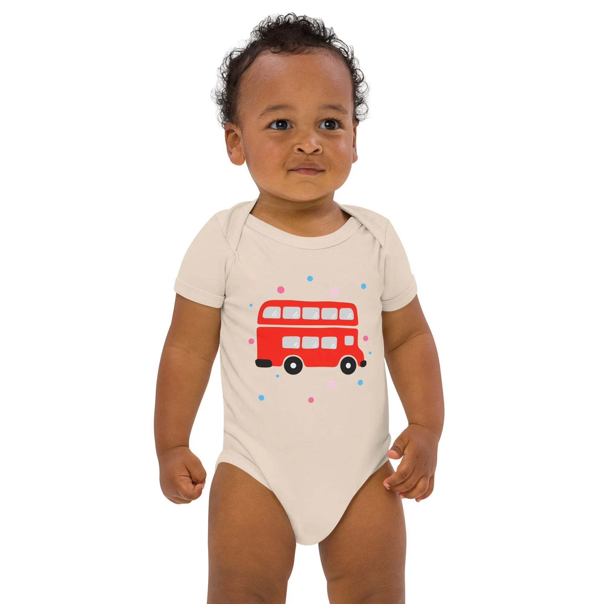 London Doodles - Bus - Organic Cotton Baby Bodysuit