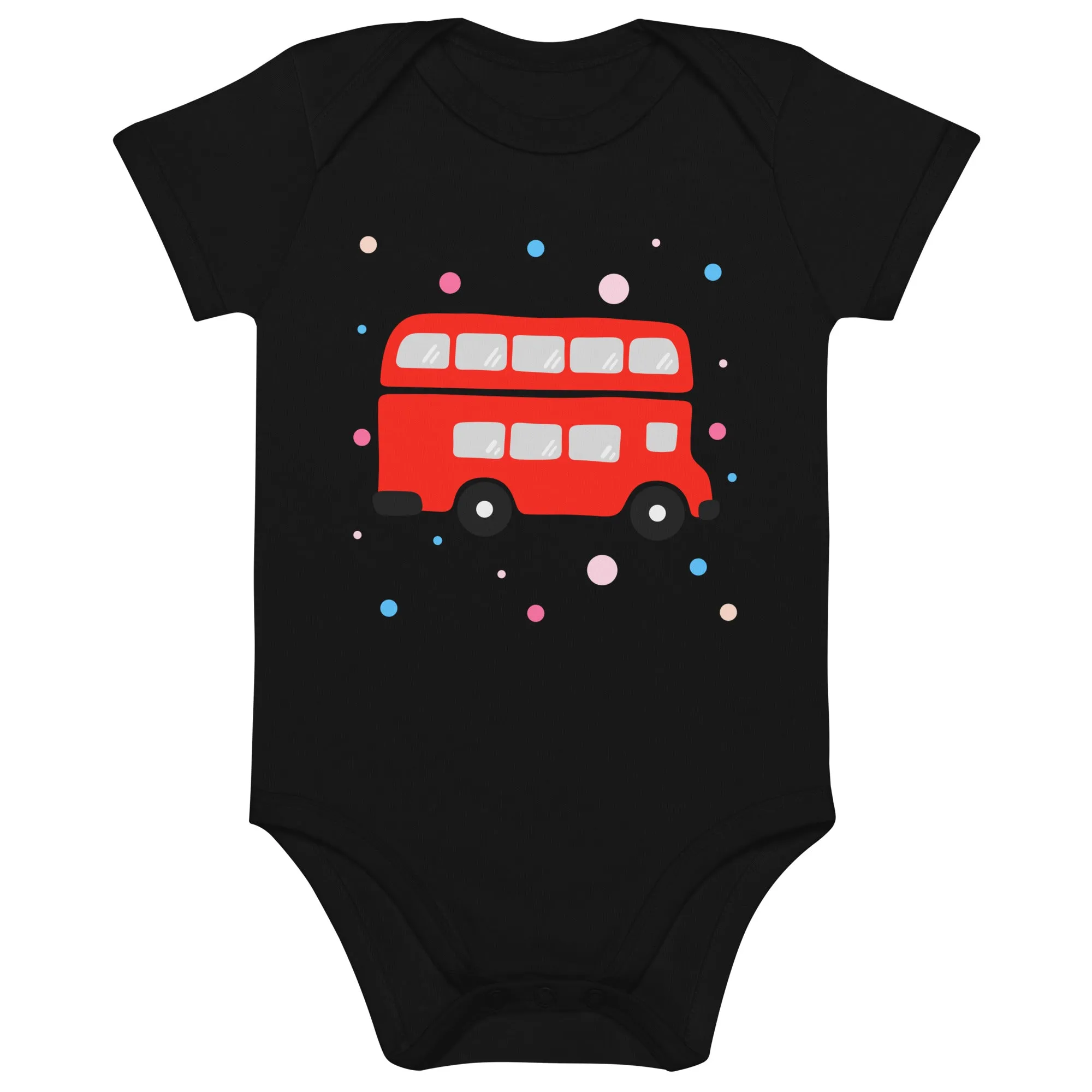 London Doodles - Bus - Organic Cotton Baby Bodysuit