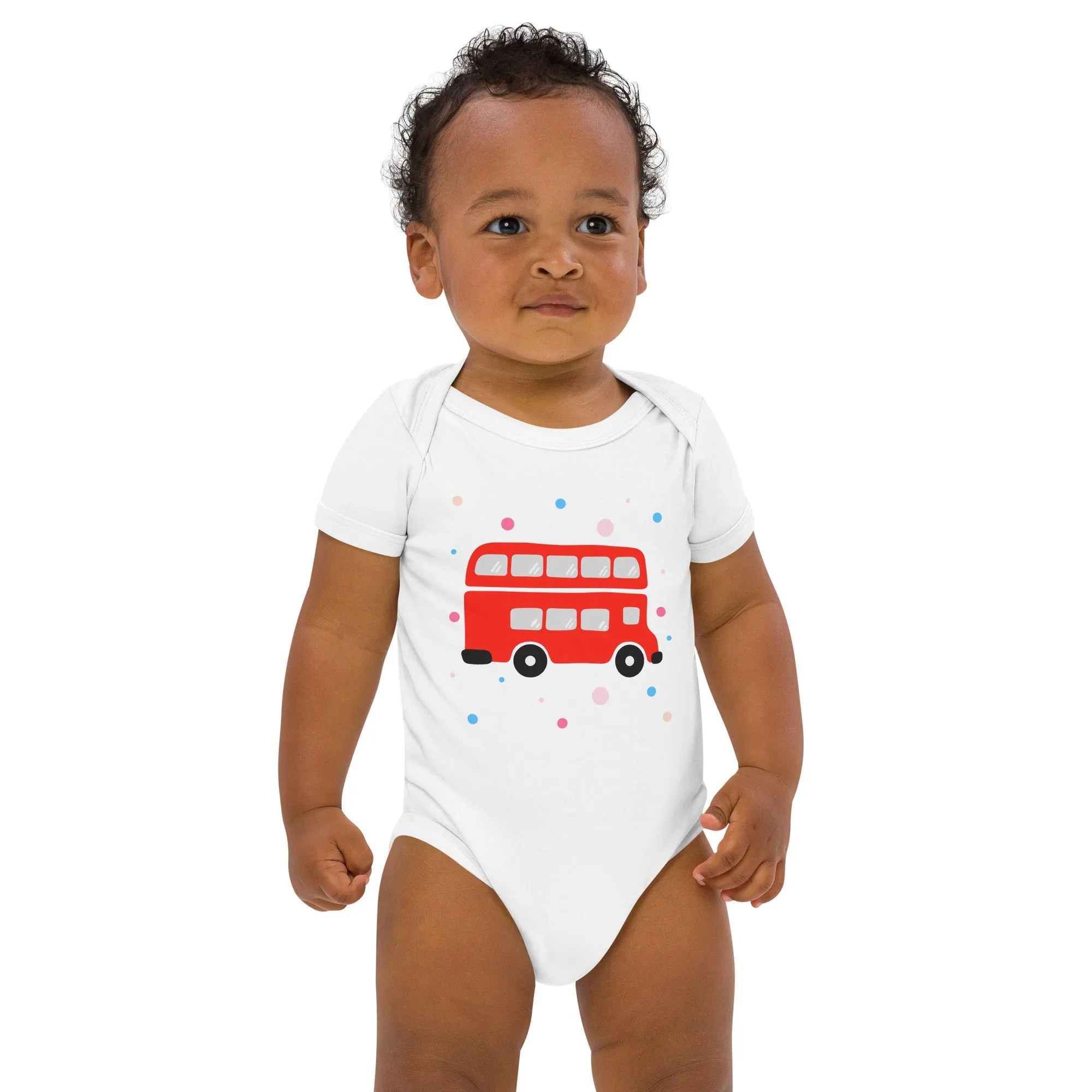 London Doodles - Bus - Organic Cotton Baby Bodysuit