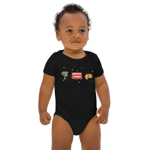 London Doodles - Fish & Chips / Bus / Corgi - Organic Cotton Baby Bodysuit