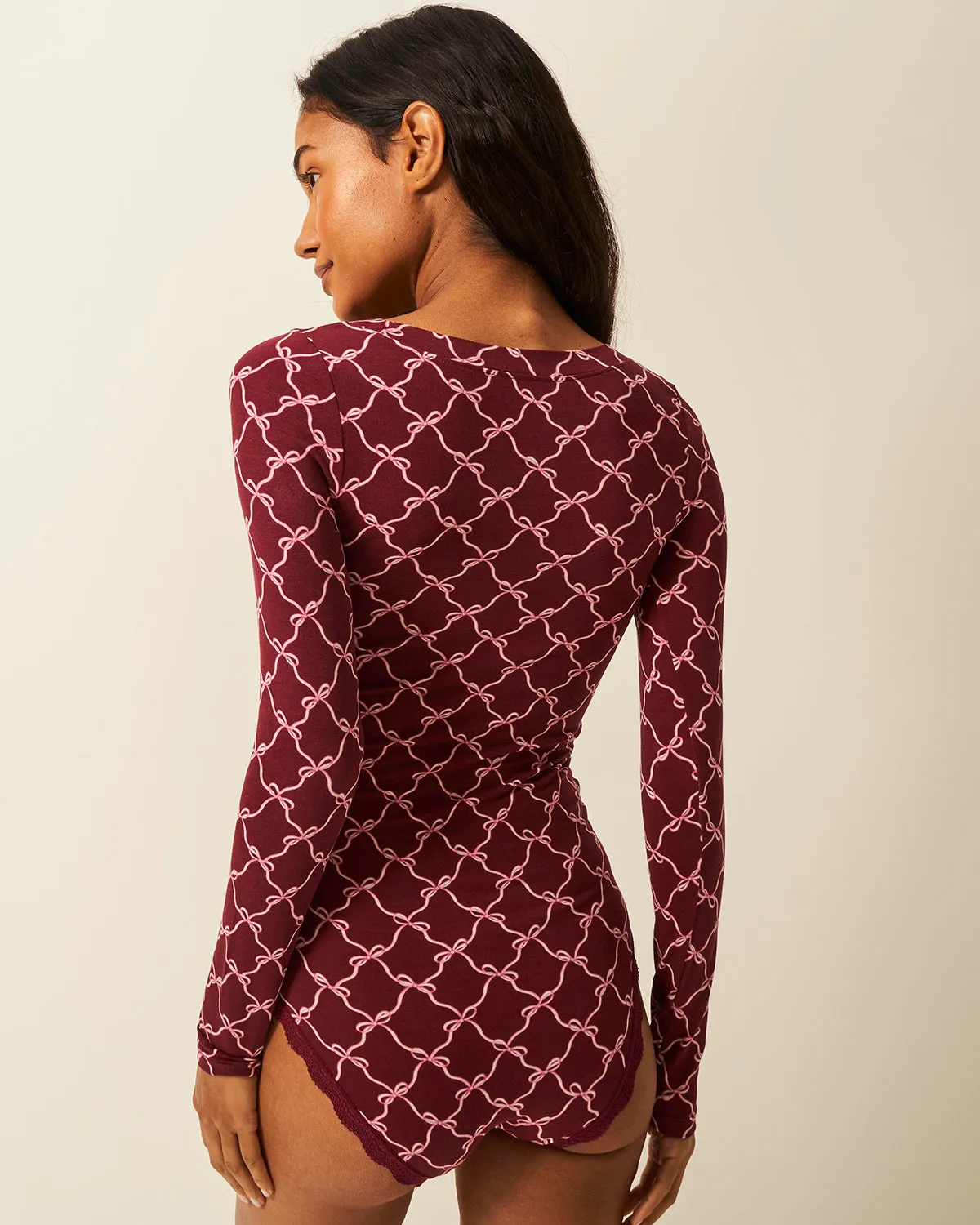 Long Sleeve Bodysuit - Rouge Bow