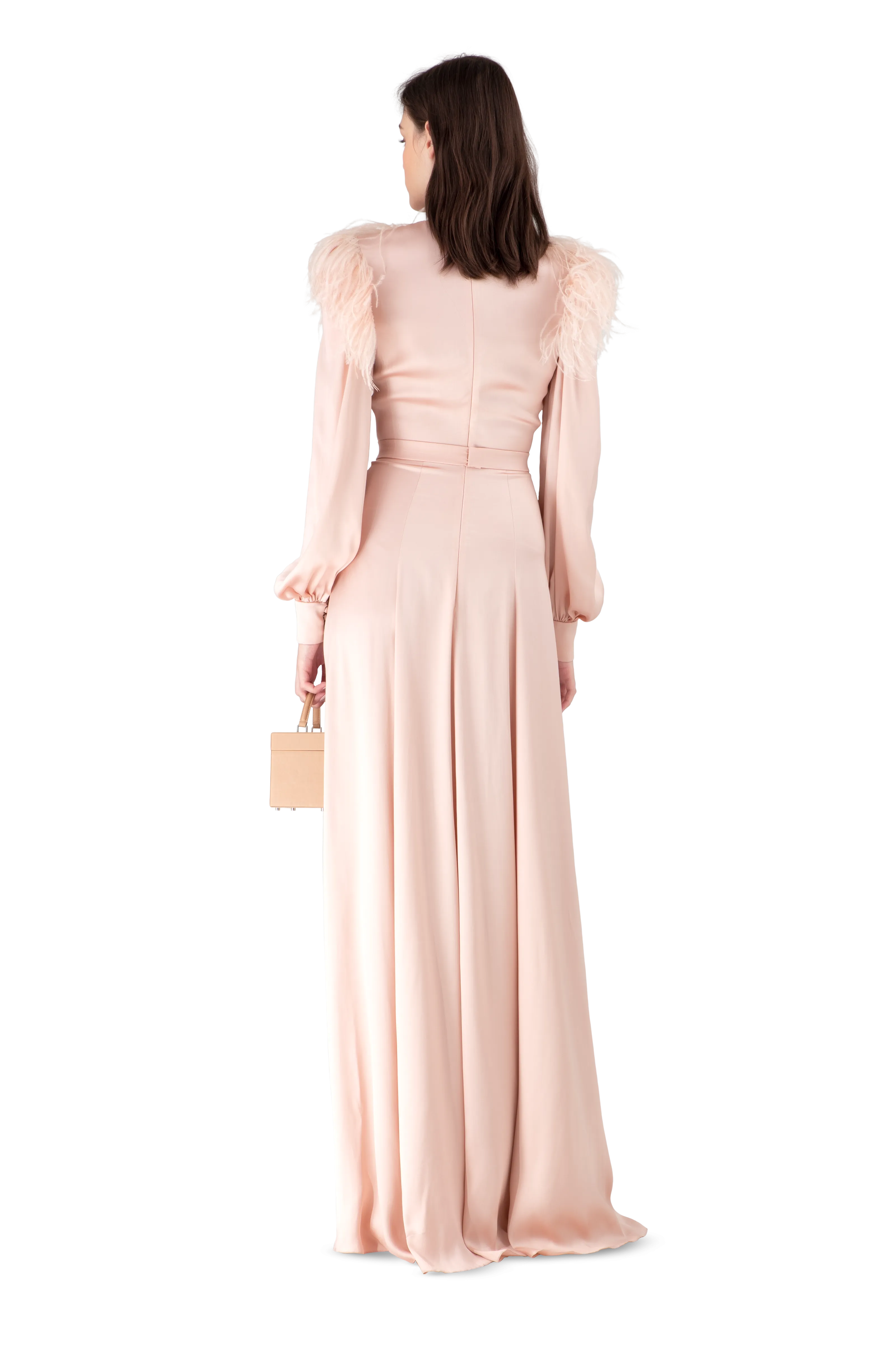 Long V-Neck Evening Dress