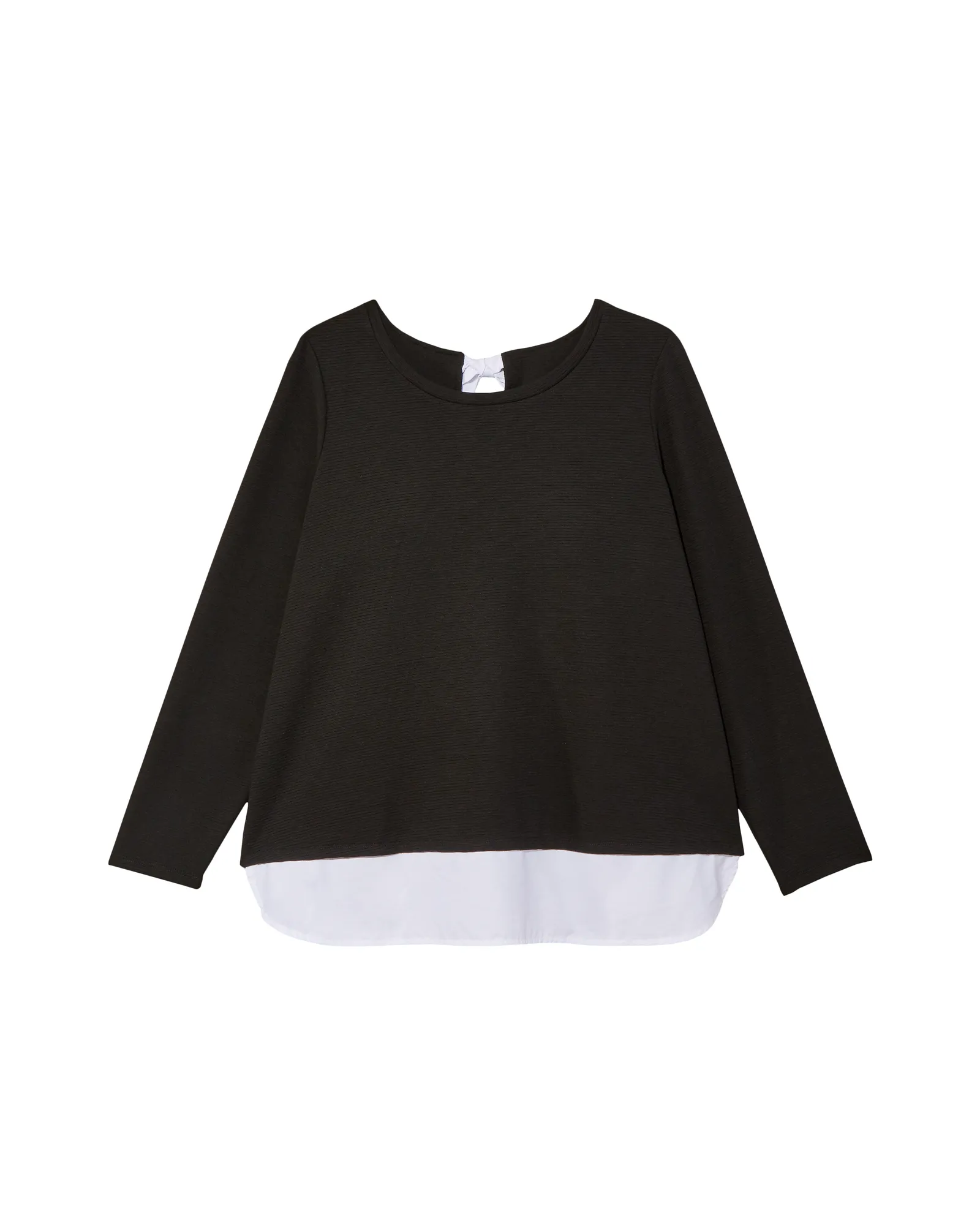 Louise Tie-Back Detail Pullover | Black / White