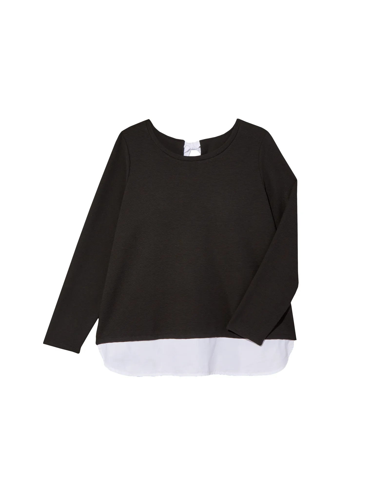 Louise Tie-Back Detail Pullover | Black / White