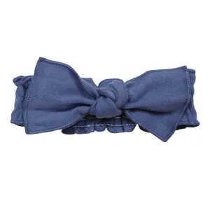 L'ovedbaby Organic Smocked Tie Headband - Slate