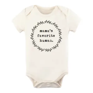 Mama's Favorite Human - Organic Bodysuit - Short Sleeve