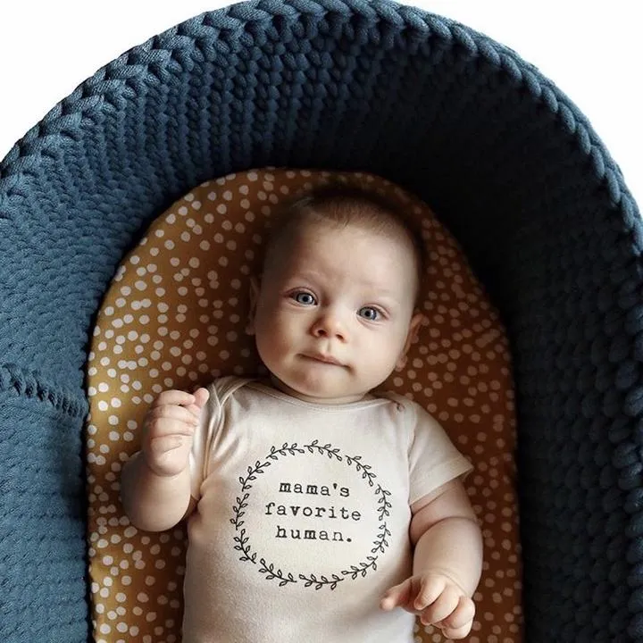 Mama's Favorite Human - Organic Bodysuit - Short Sleeve