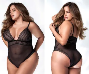 Mapale 8790X Curvy Size Bodysuit Color Black
