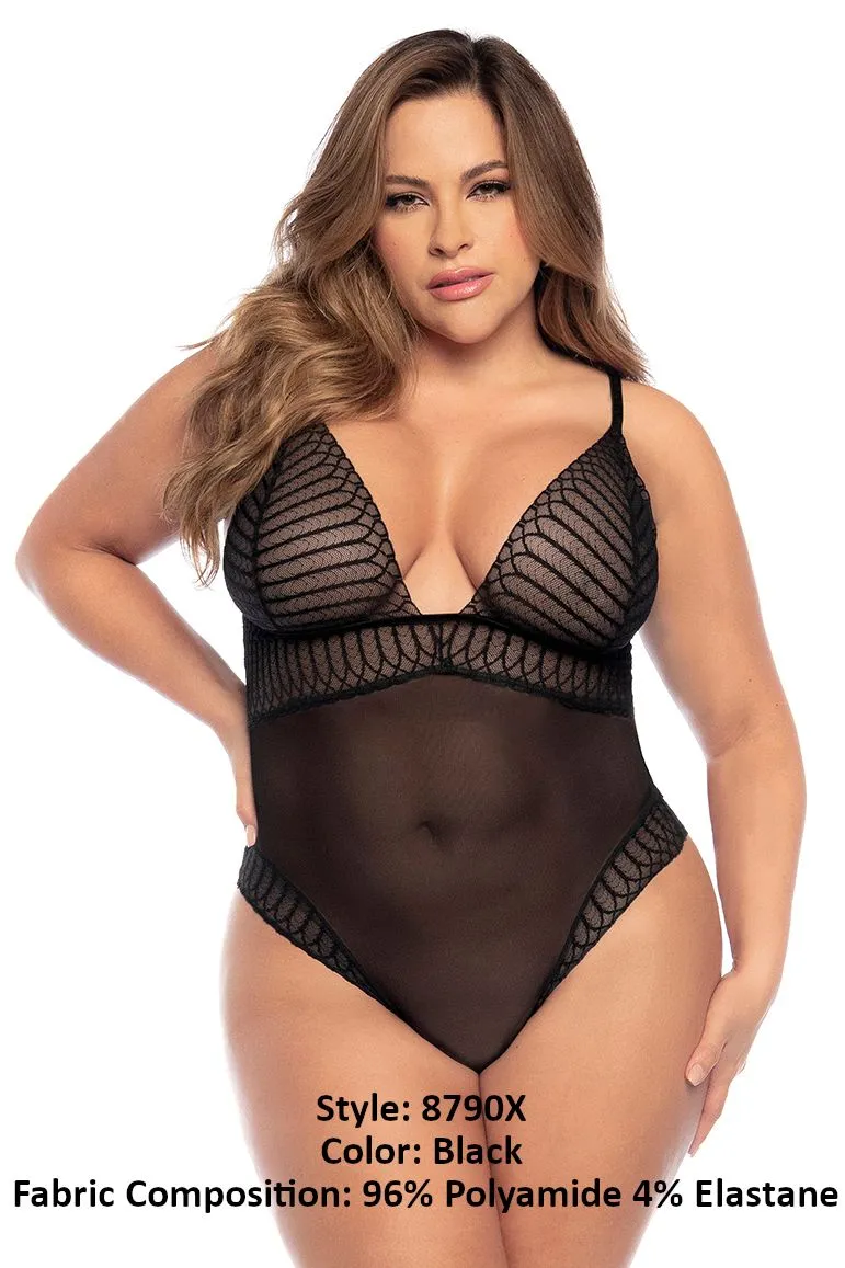 Mapale 8790X Curvy Size Bodysuit Color Black