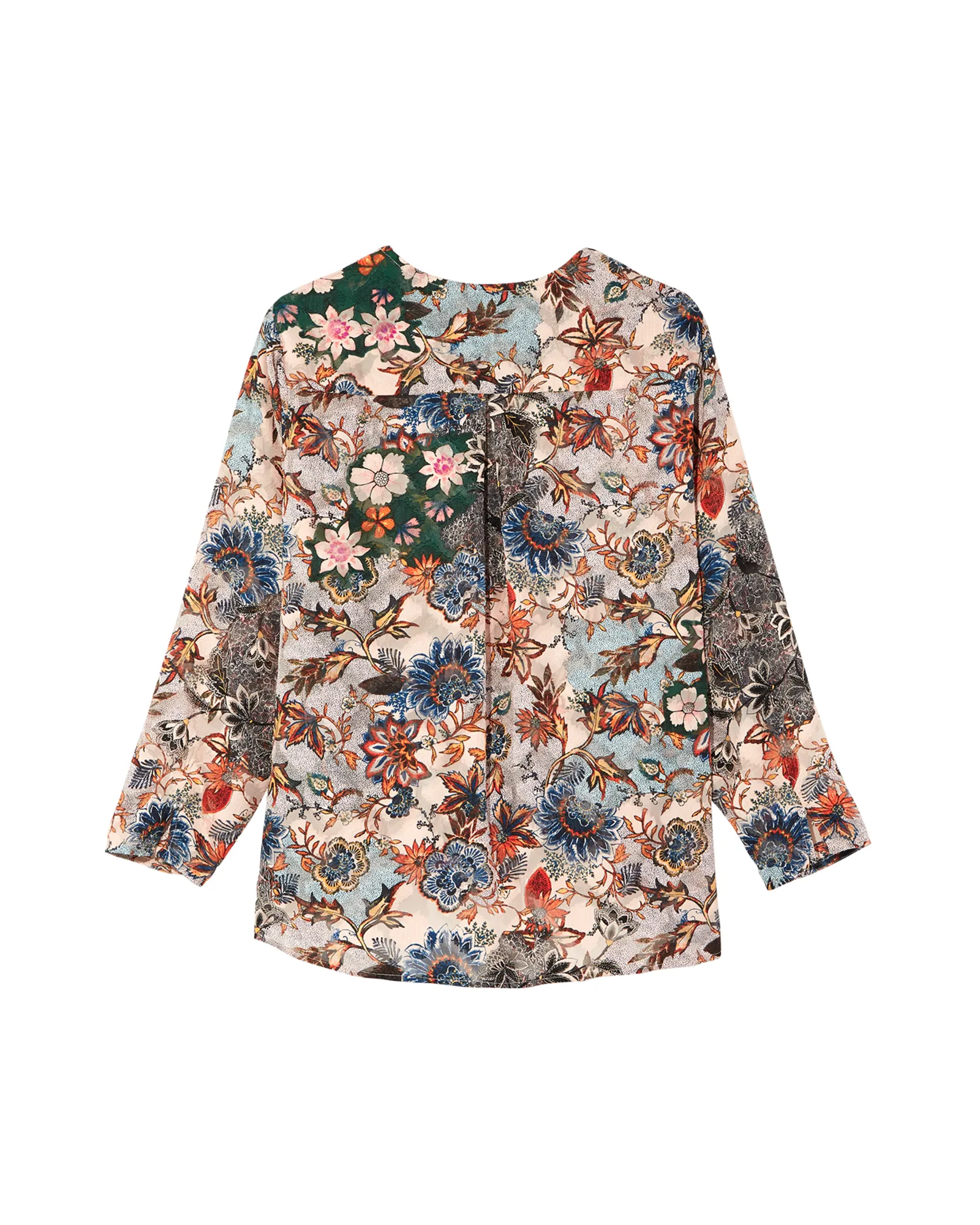 Marceline Wonderlust Blouse | Tan / Light Blue