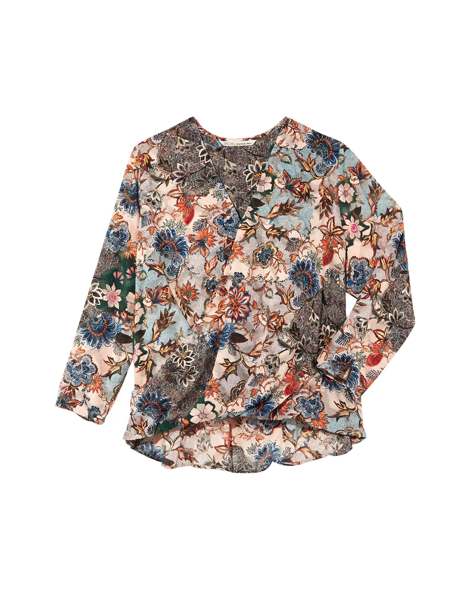 Marceline Wonderlust Blouse | Tan / Light Blue