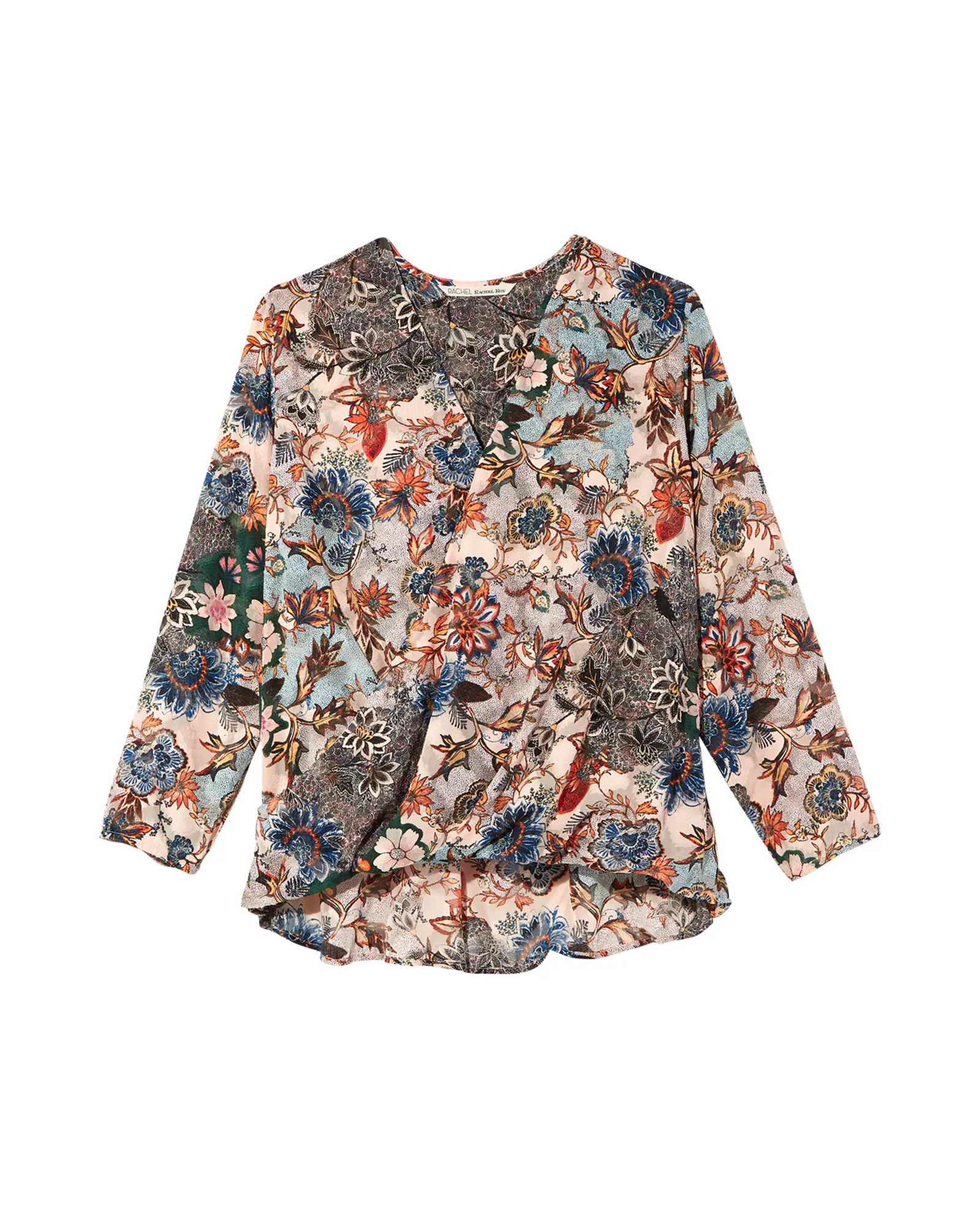 Marceline Wonderlust Blouse | Tan / Light Blue