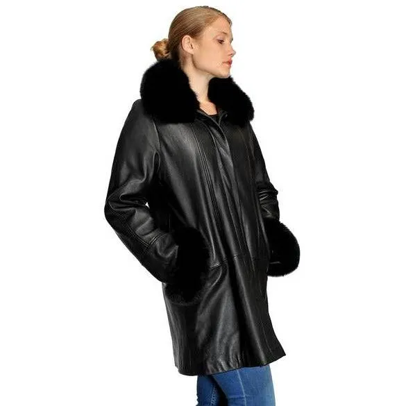 Mason & Cooper Kim Lamb with Fox Collar Coat