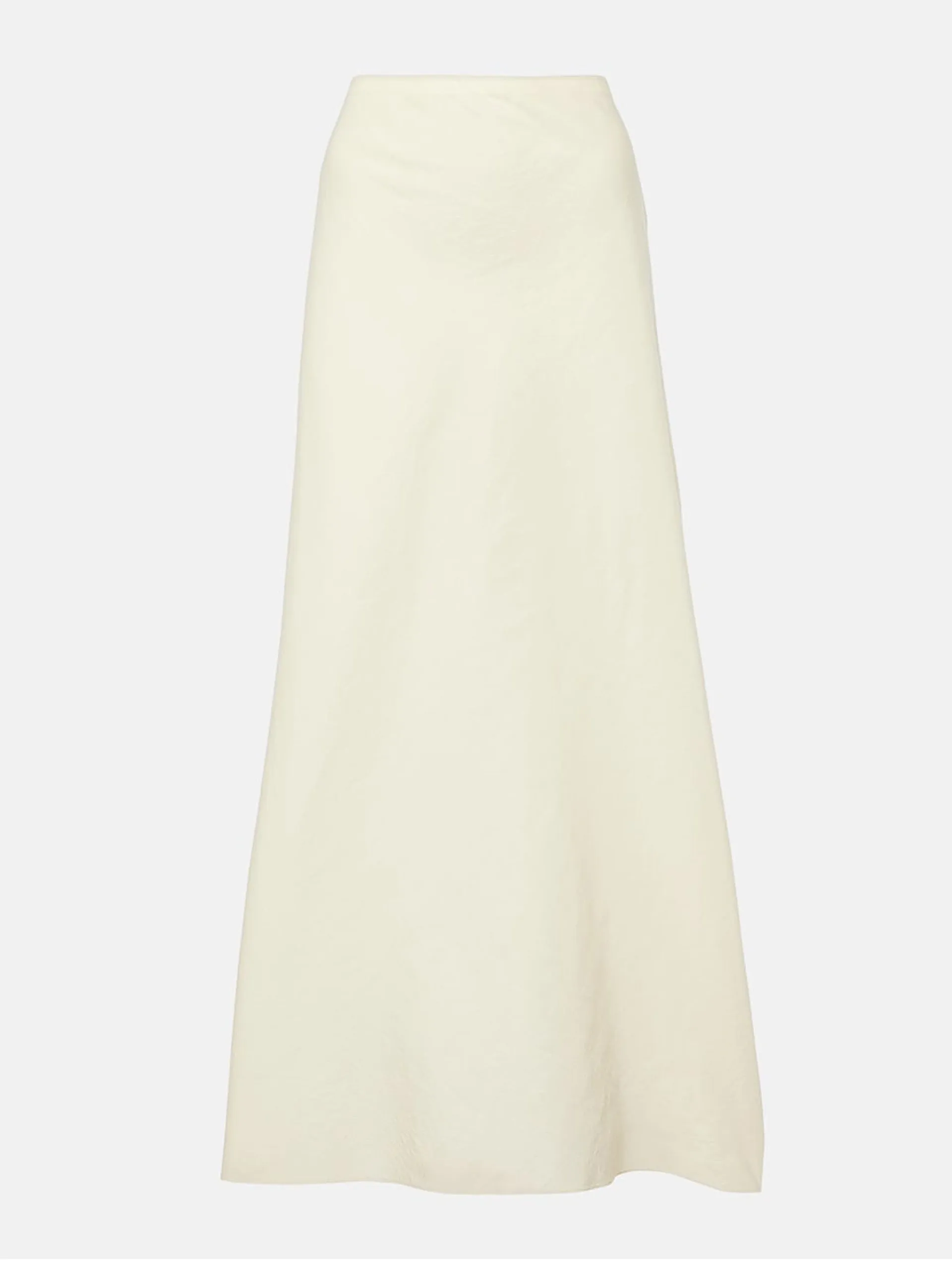 Mauva silk and cotton organza maxi skirt