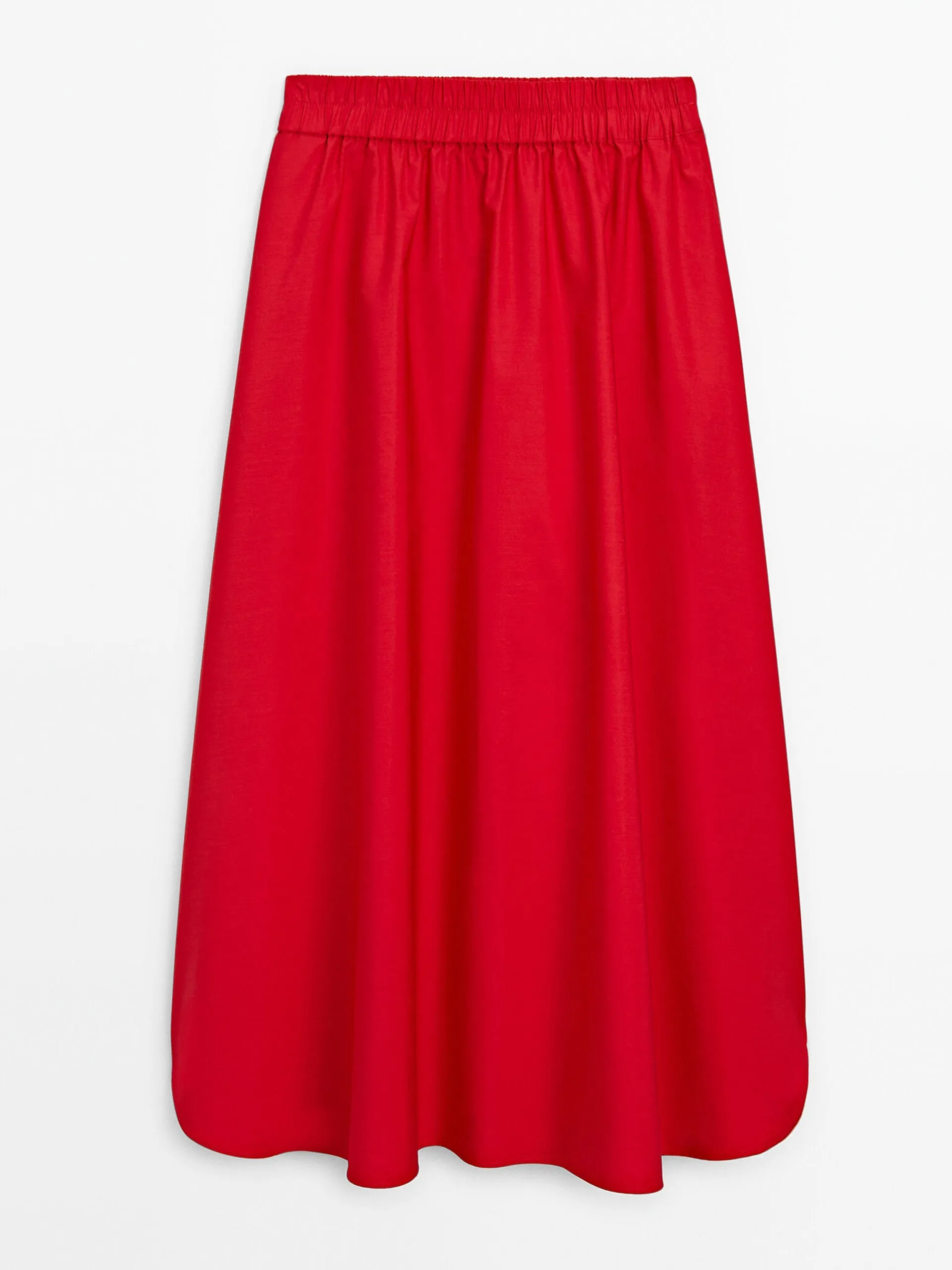 Maxi skirt with elasticated waistband