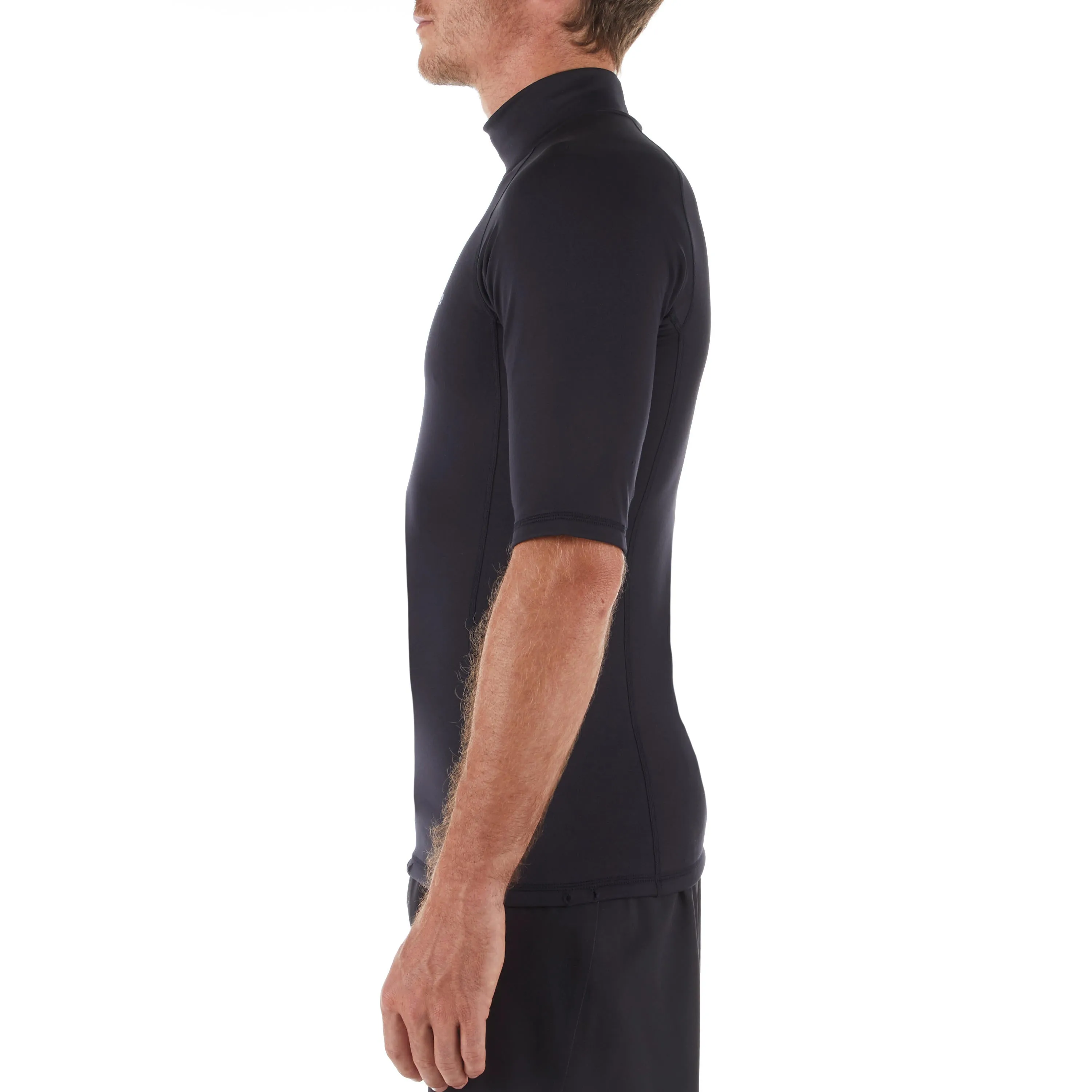 Men's UV shirt UV protection 50  900 with fleece black OLAIAN, black