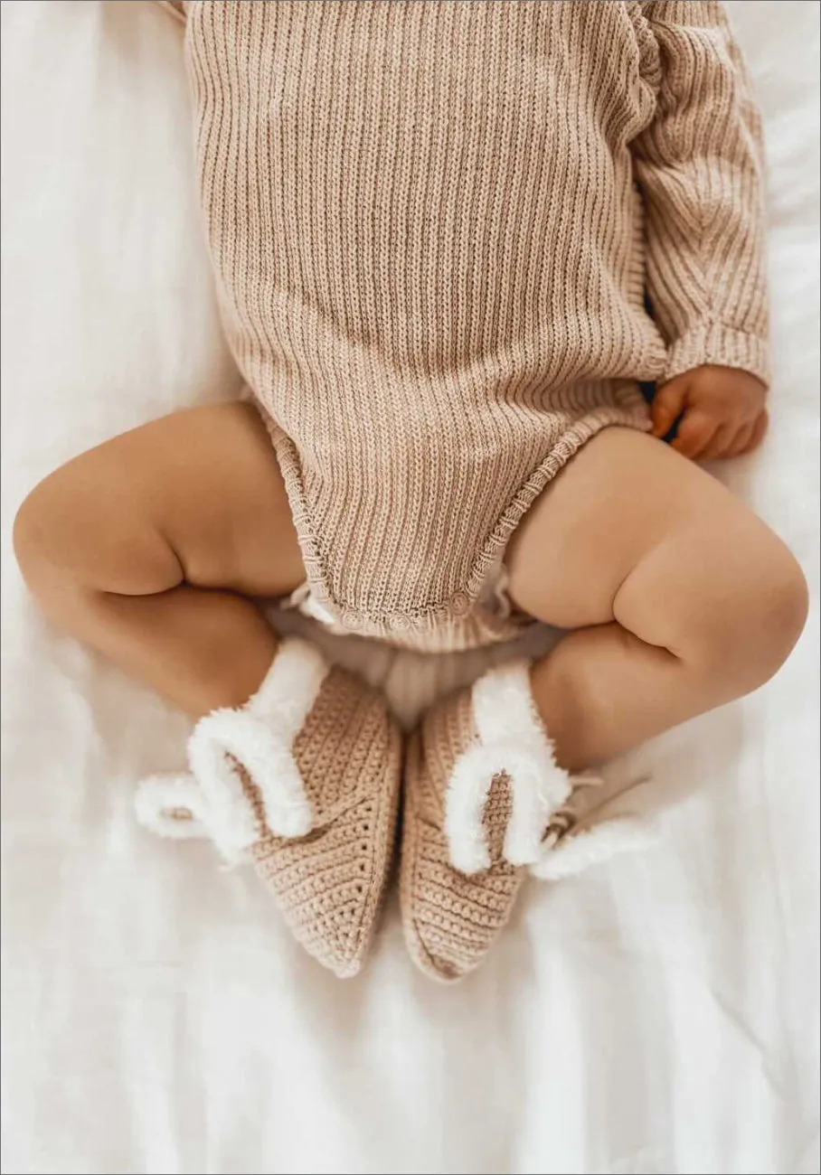 Miann & Co Baby - Knit Wrap Bodysuit - Pink Tint