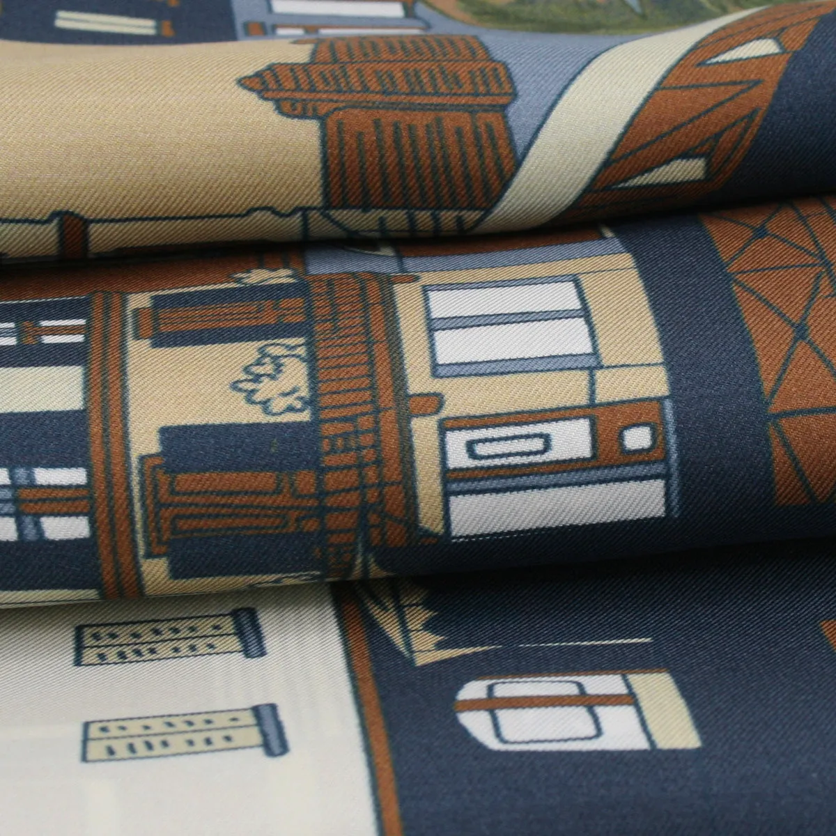 Milan dark blue and beige tie scarf