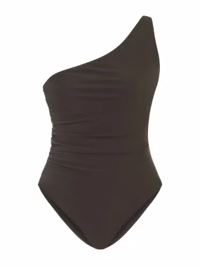 Mocha one shoulder swimsuit