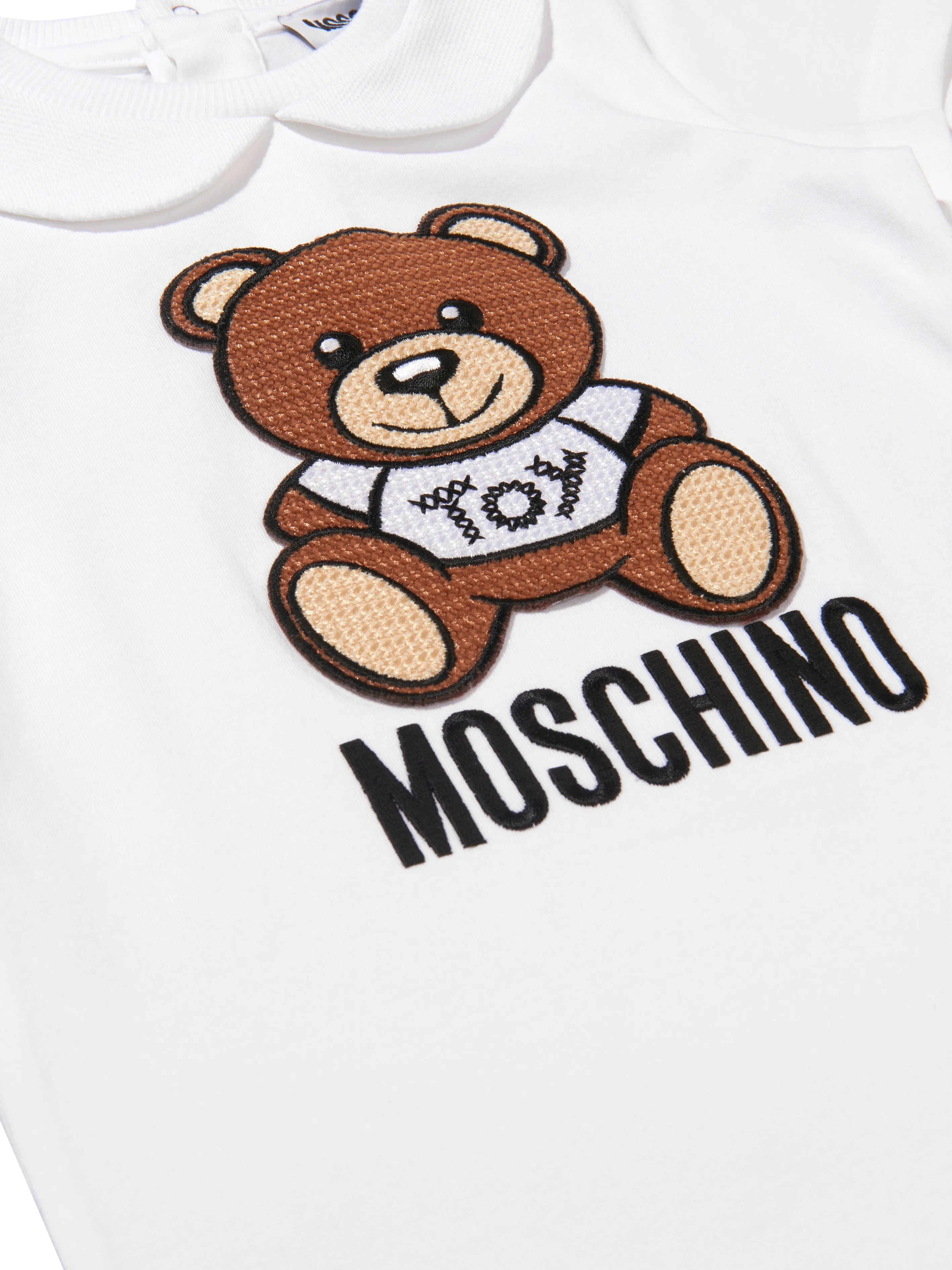 Moschino Baby Unisex Cotton Teddy Toy Romper In A Gift Box