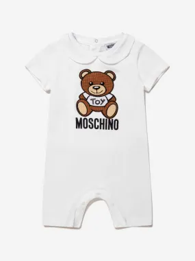 Moschino Baby Unisex Cotton Teddy Toy Romper In A Gift Box