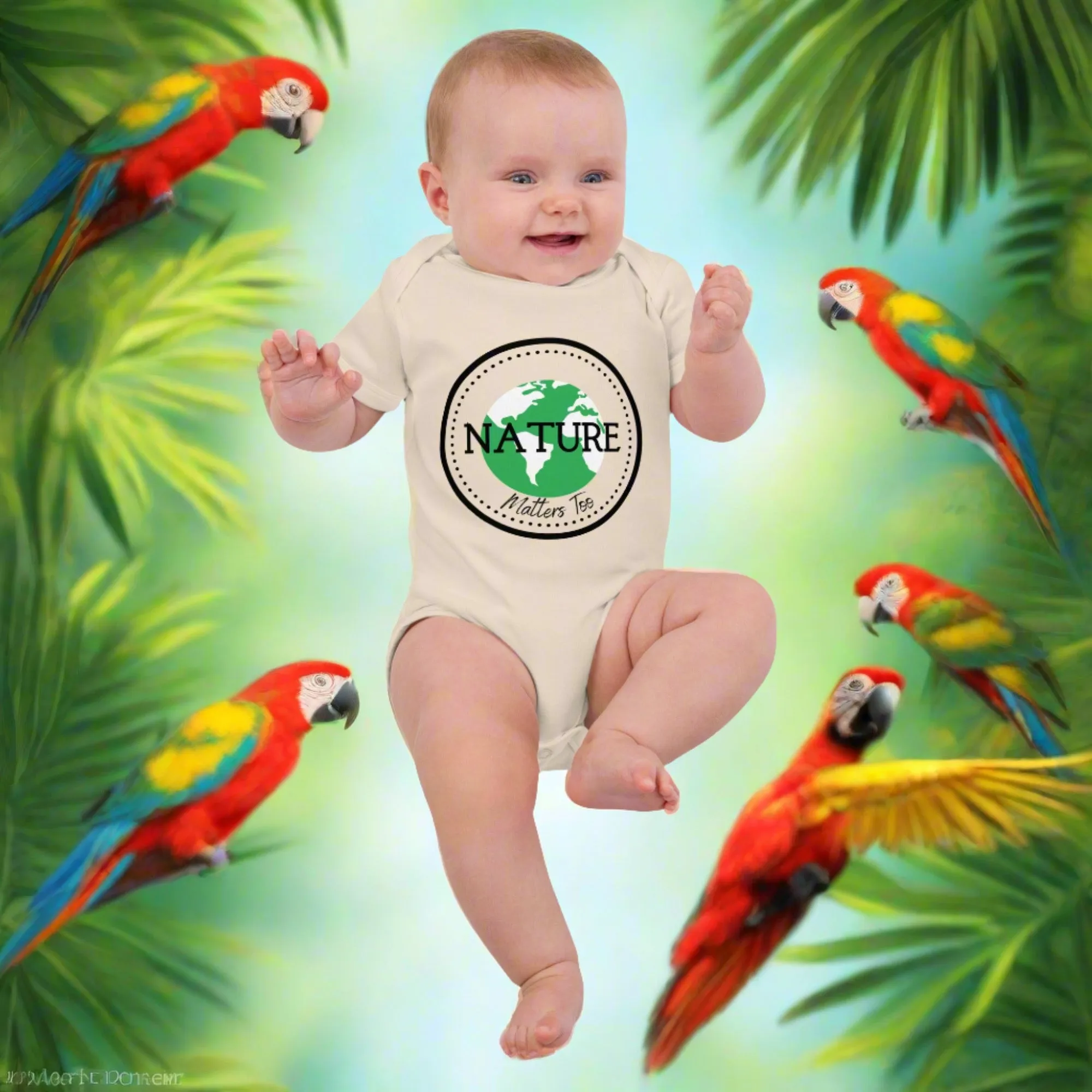 Nature matters too, Organic cotton newborn bodysuit