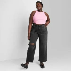 New - Women's High-Rise Baggy Jeans - Wild Fable