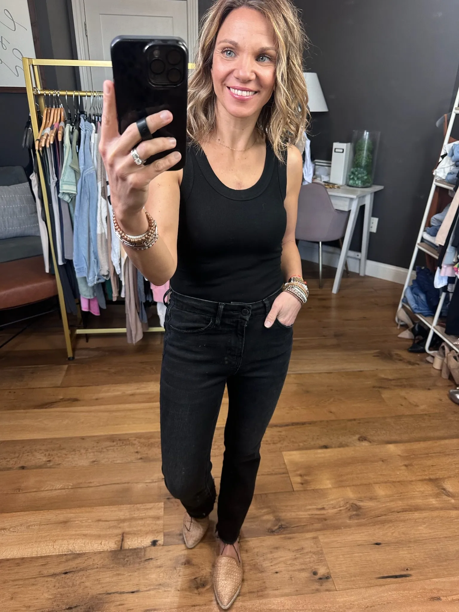 On My Side Scoop-Neck Ribbed Bodysuit - Black
