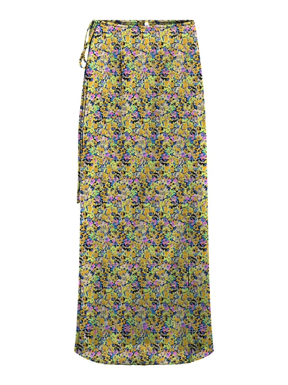 Onlnova Life Vis Melanie Skirt Aop - Geel Dessin