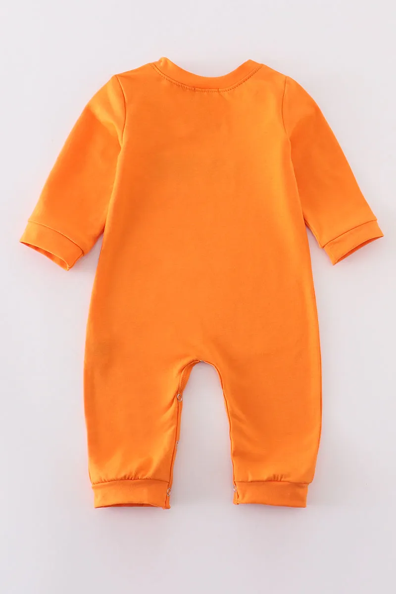Orange go vols embroidery boy romper