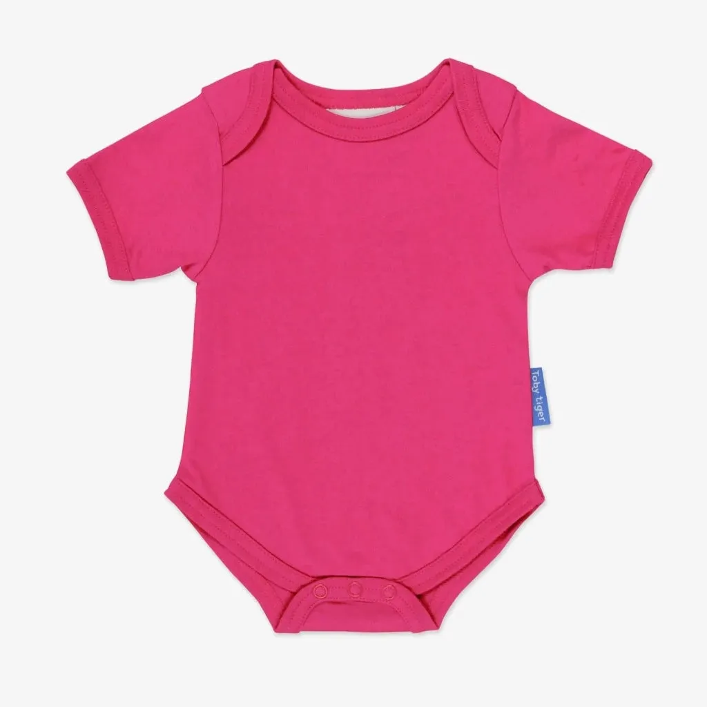 Organic Basic Baby Bodysuit - Long-Sleeved - Pink
