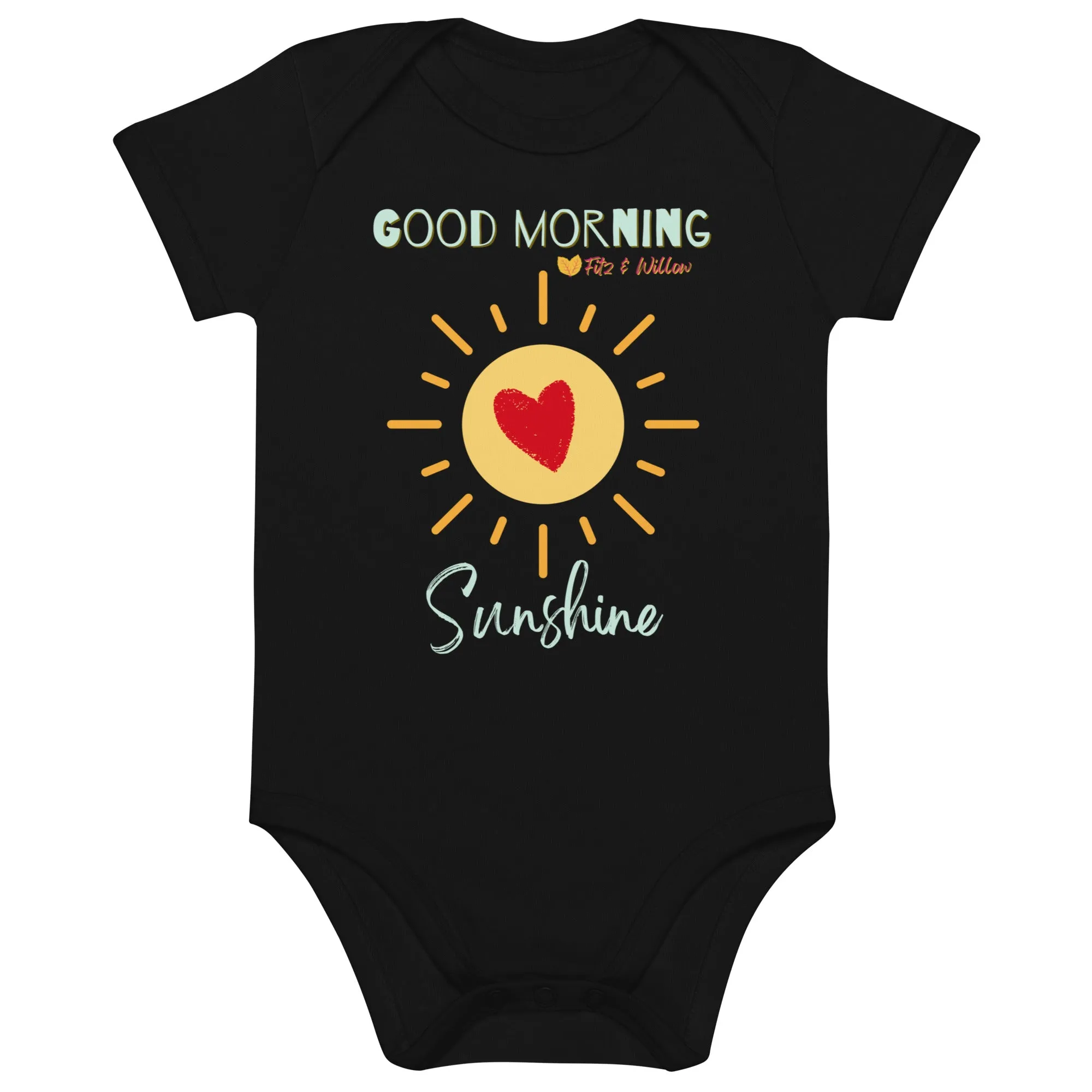 Organic cotton baby bodysuit, Good morning Sunshine