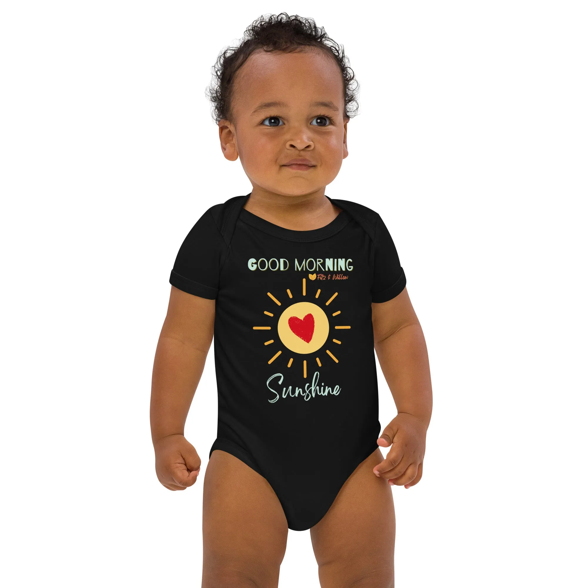 Organic cotton baby bodysuit, Good morning Sunshine