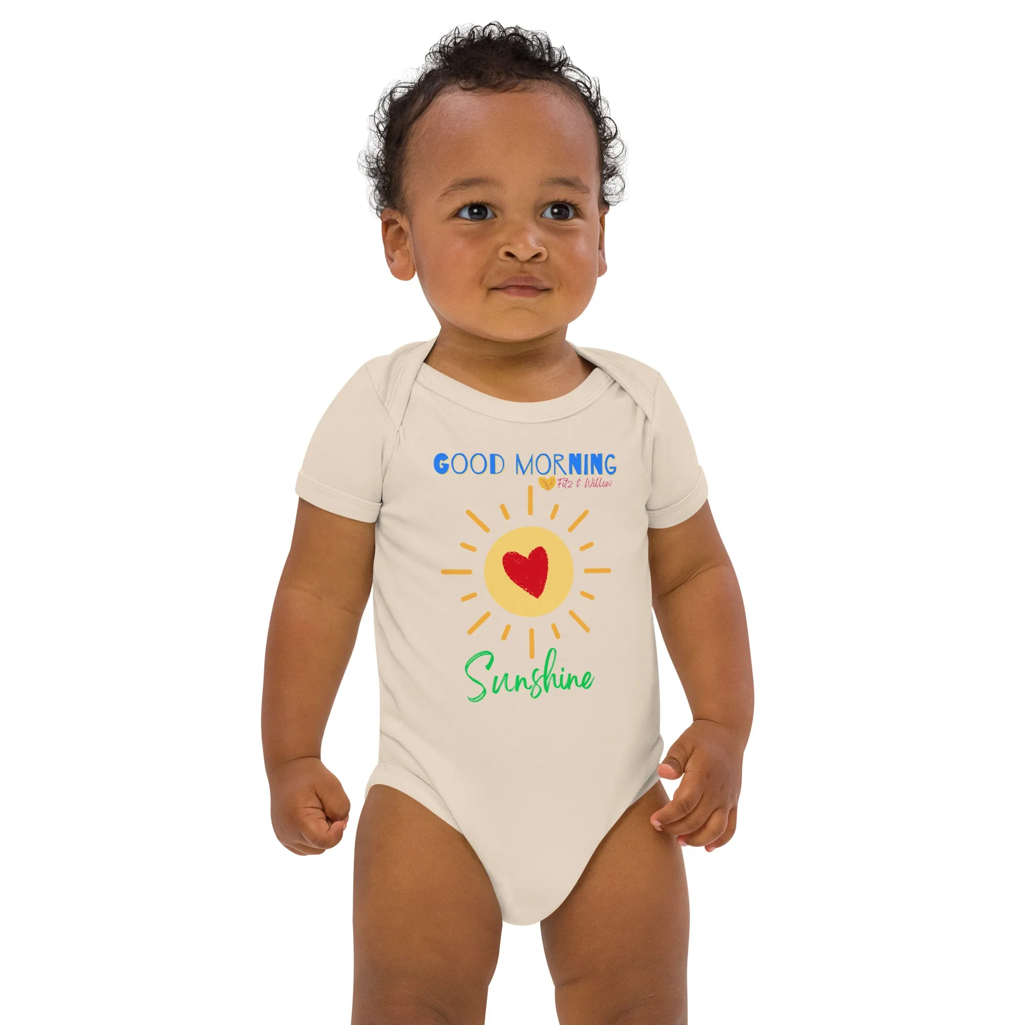 Organic cotton baby bodysuit, Good morning Sunshine