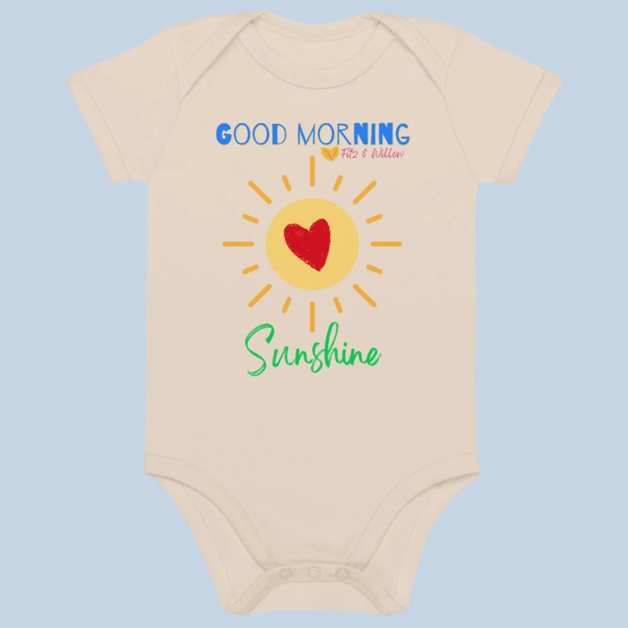 Organic cotton baby bodysuit, Good morning Sunshine