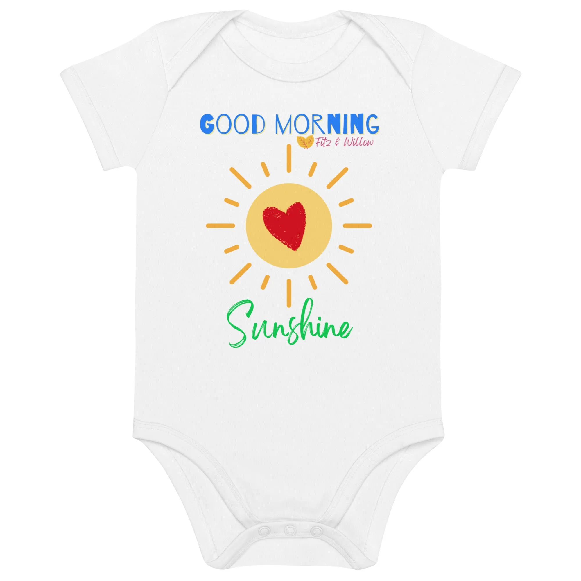 Organic cotton baby bodysuit, Good morning Sunshine
