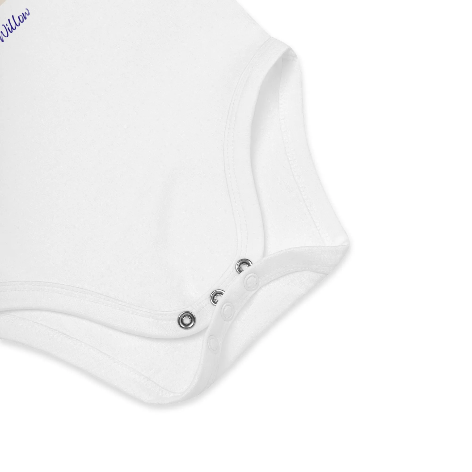 Organic cotton baby bodysuit, Hello World
