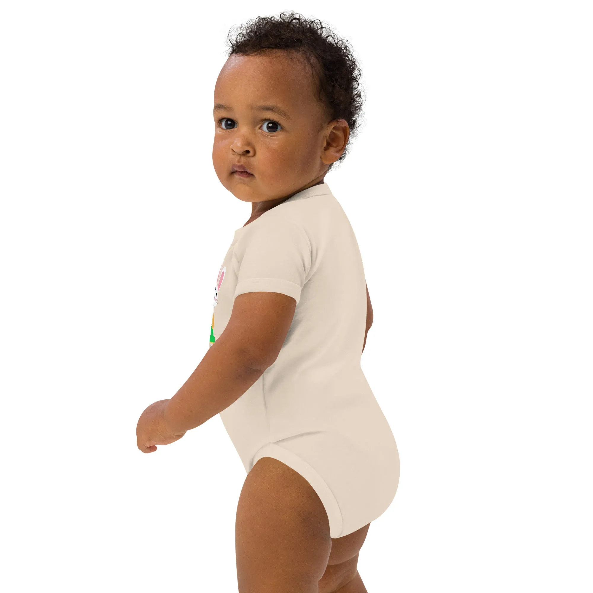 Organic cotton baby bodysuit, Letter A - Fitz & willow