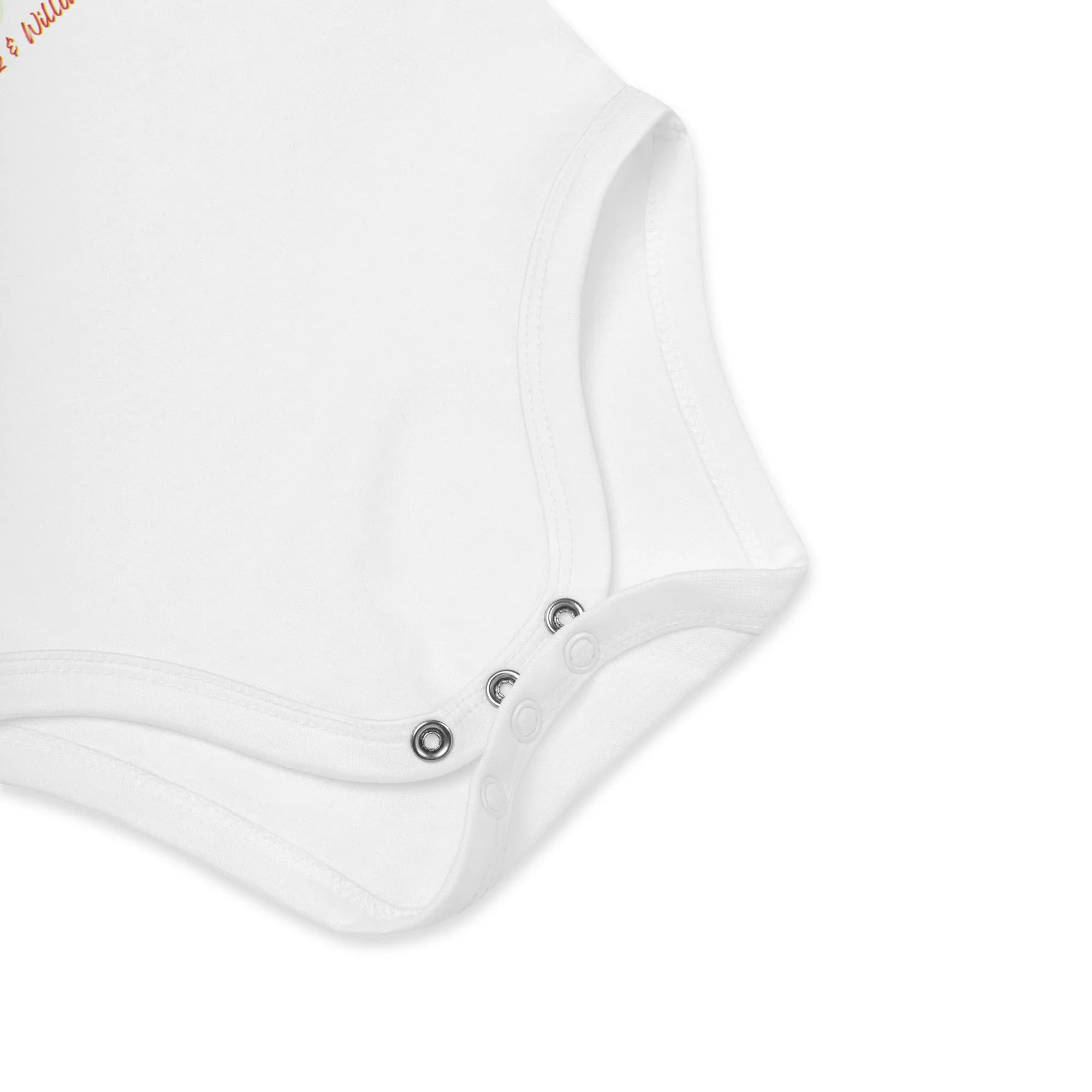 Organic cotton baby bodysuit, Letter A - Fitz & willow