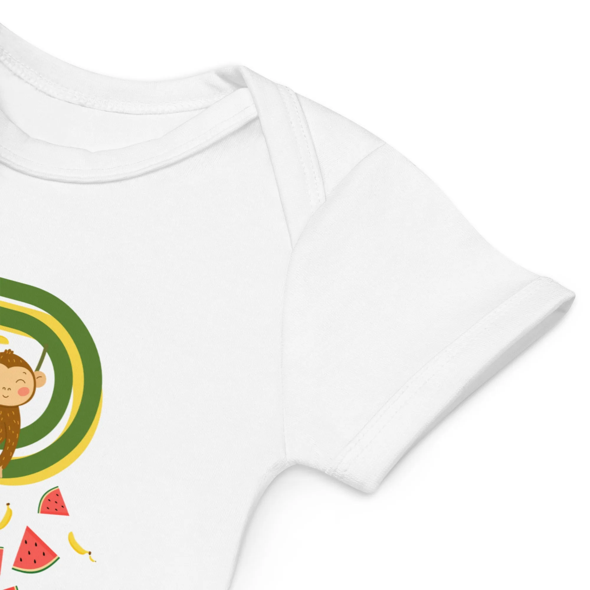 Organic cotton baby bodysuit, Letter P - Fitz & Willow