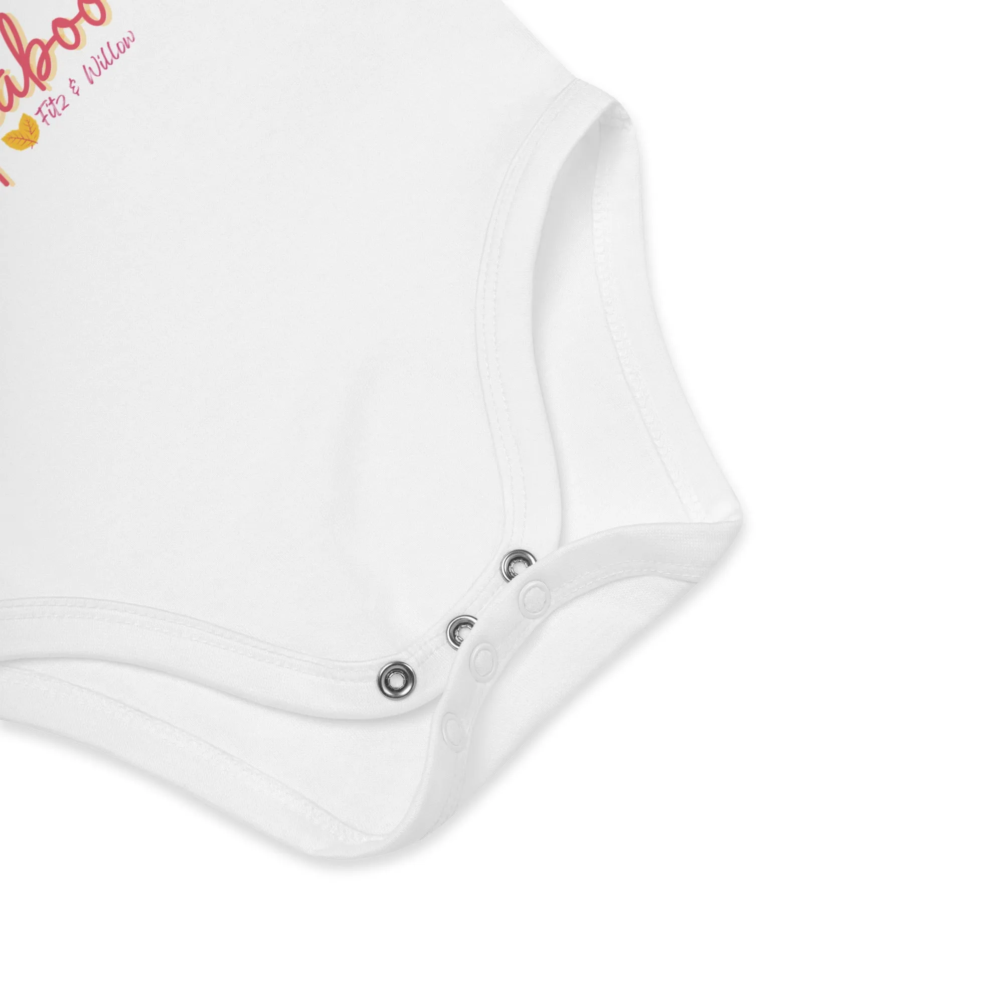 Organic cotton baby bodysuit, Letter P - Fitz & Willow