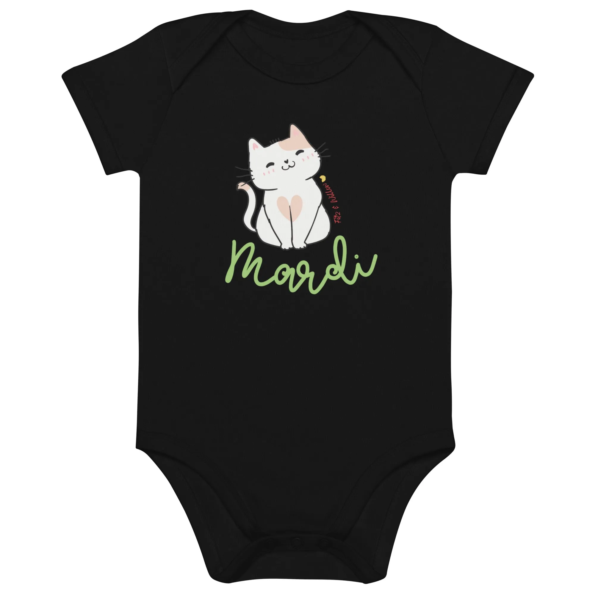 Organic cotton baby bodysuit, Mardi