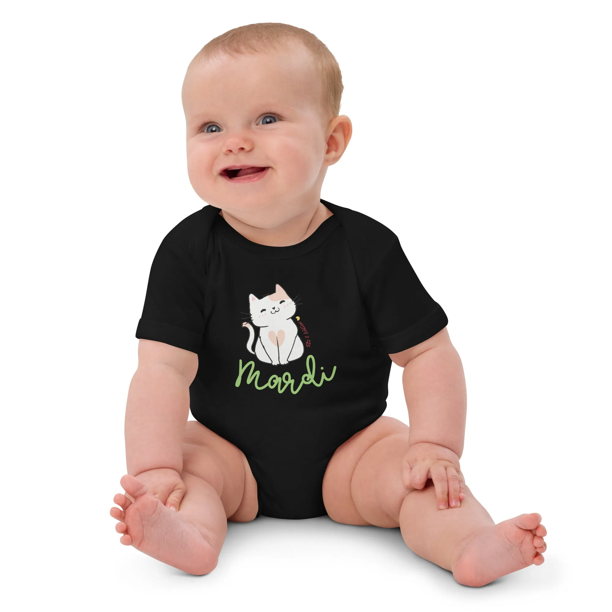 Organic cotton baby bodysuit, Mardi