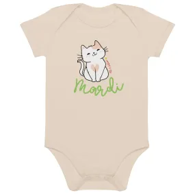 Organic cotton baby bodysuit, Mardi