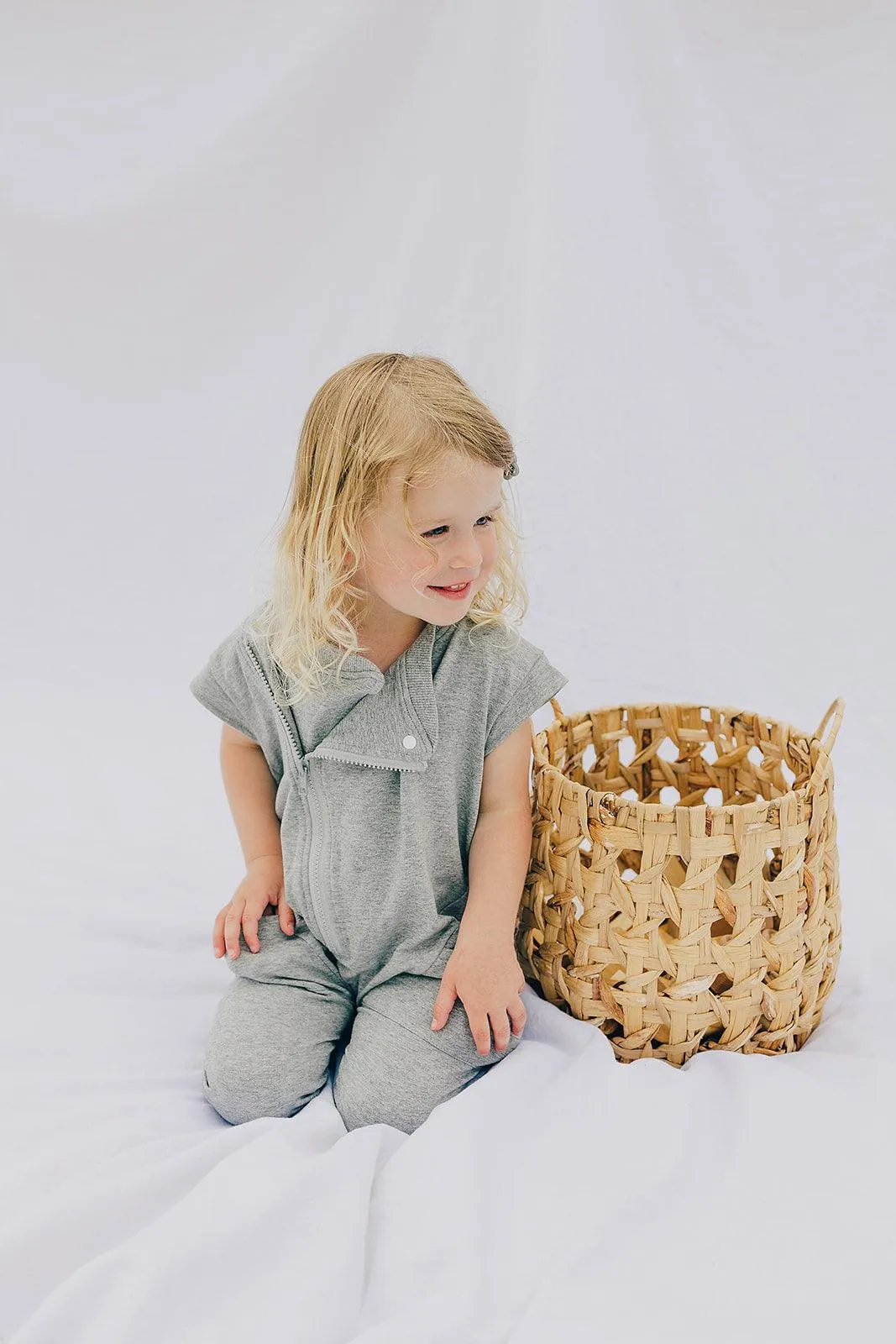 Organic Cotton Short Sleeve Terry Biker Romper
