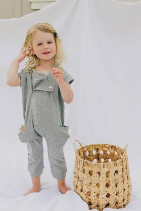Organic Cotton Short Sleeve Terry Biker Romper