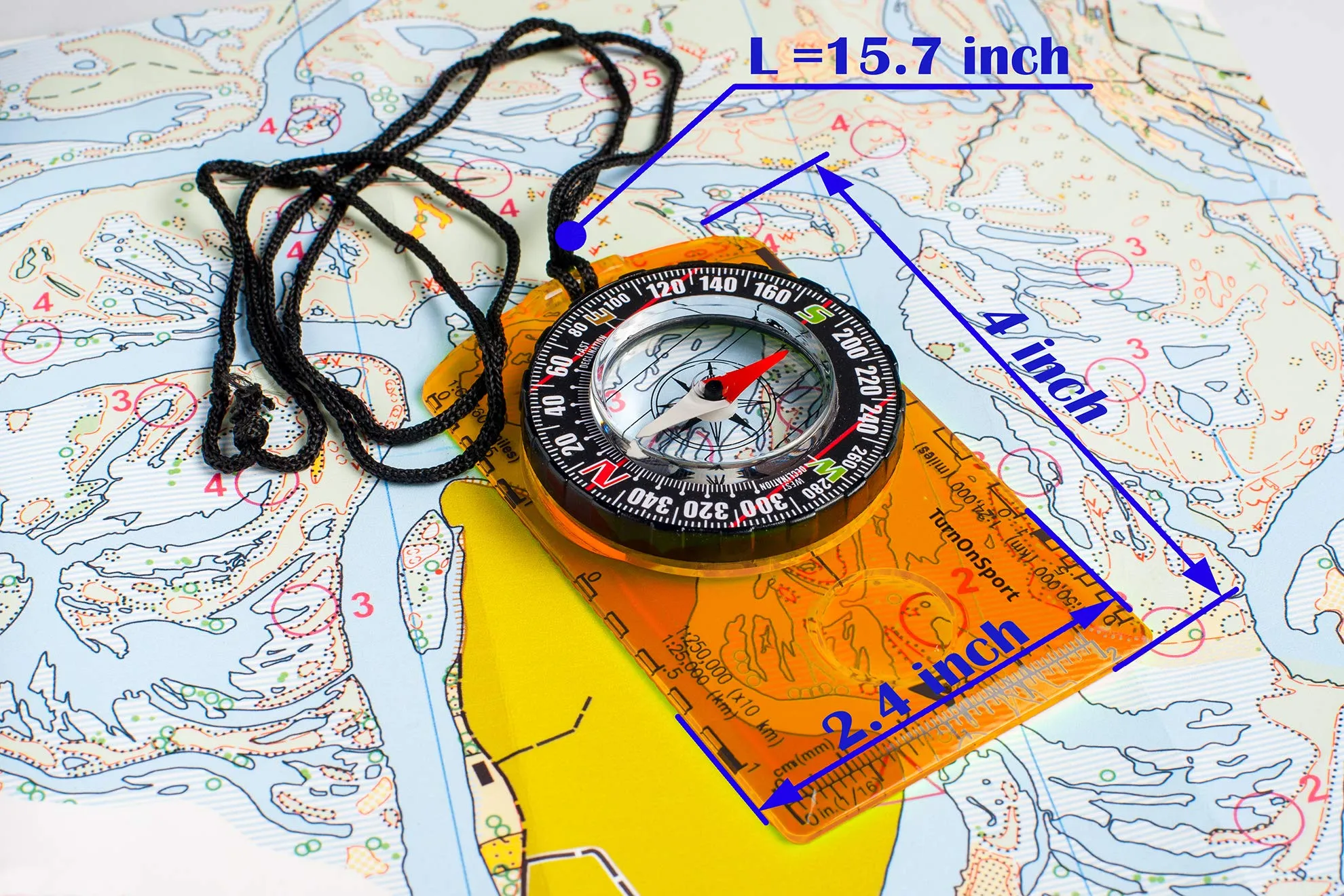 Orienteering Compass Hiking Backpacking Compass | Advanced Scout Compass Camping Navigation - Boy Scout Compass for Kids | Professional Field Compass for Map Reading - Best TurnOnSport Survival Gifts
